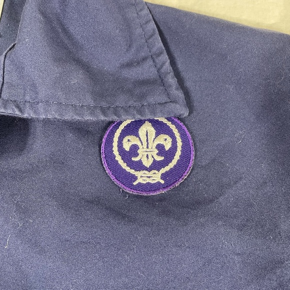 Boys Scouts Of America Youth Blue Short Sleeve Button Up Shirt M - Picture 7 of 10